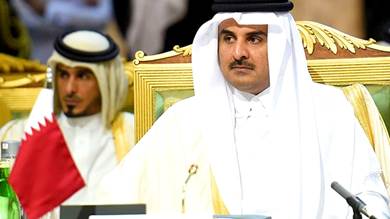 أمير قطر يهنئ ملك السعودية